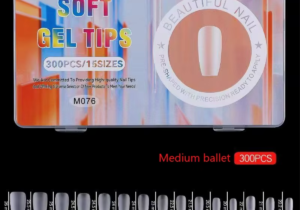 TIPS SOFT GEL X300 MEDIUM COFFIN PRE LIMADAS