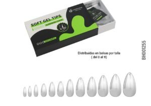 Tips de Soft Gel Tips Almendra corta Prelimado 504pcs