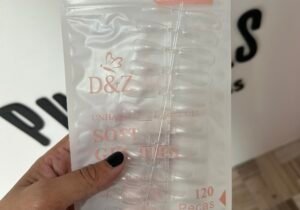 Tips soft gel MÉDIUM COFFIN - D&Z 120 unidades